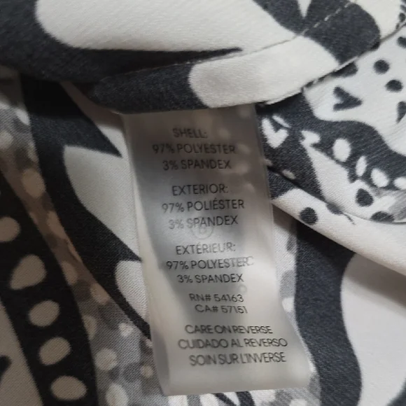 Calvin Klein Leaf Print Women's Top Fall Sleeveless Lightweight Office Career L - Picture 8 of 9